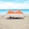 Red Suricata Family Beach Tent & Canopy, UPF50 Sun Shade, 4 Aluminum Poles, Sand Shovel, Medium Portable Sun Shelter (Medium, Orange) view 4