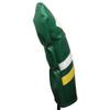 Majek Retro Golf Headcover Green White and Yellow Vintage Leather Style #5 Fairway Wood Head Cover Classic Look view 3