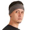 CHARM Charcoal Gray Headband for Men, Japanese Style Bandana Head Bands for Women and Men, Stretch Hair Band for Sports & Daily Wear by Casualbox M view 1