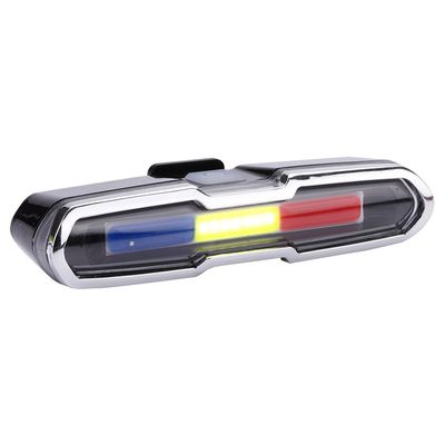 Rear Light, Ultra Bright USB Rechargeable High LED Tail Light Accessories for Cycling Mountain (Red+Blue+White)