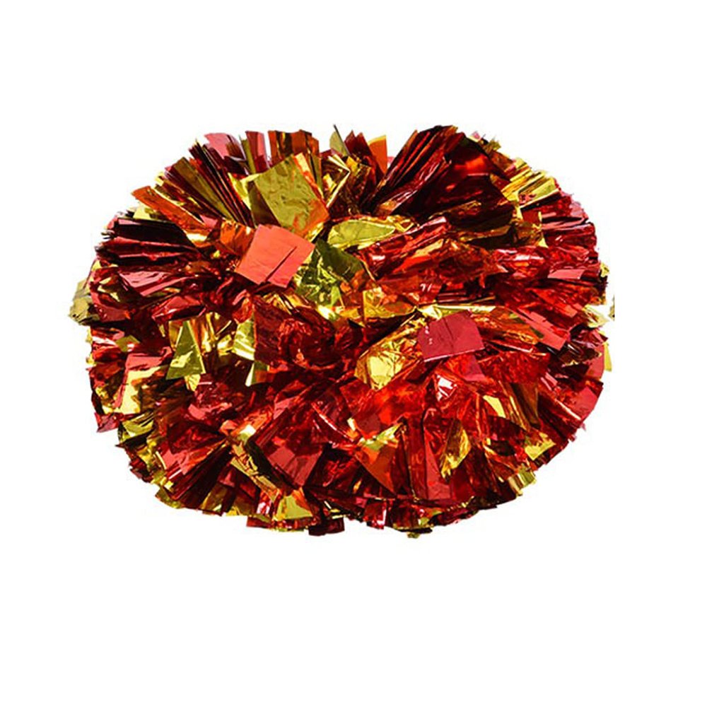 VGEBY Cheerleading Pom Poms, Plastic Cheer Pom Poms Sports Dance Cheer for Cheering(Red+Gold) Cheerleading Pom Poms Cheer Poms Cheer Poms Pom Poms Cheer