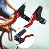 1 Pair Brake Levers Aluminium Alloy Cycling Brake Level Handles for Road Mountain (Red) view 2