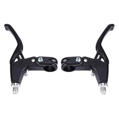 1 Pair Brake Levers Aluminium Alloy Cycling Brake Level Handles for Road Mountain (Black)
