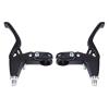 1 Pair Brake Levers Aluminium Alloy Cycling Brake Level Handles for Road Mountain (Black)
