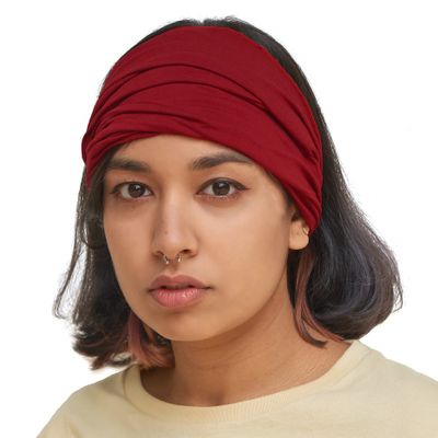 CHARM Red Headband for Women, Japanese Style Bandana Head Bands for Men and Women, Stretch Hair Band for Sports & Daily Wear by Casualbox M