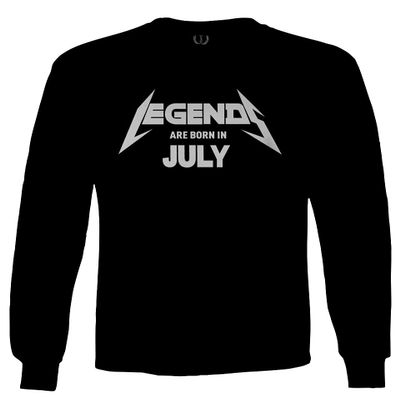 0044. It's My Birthday Funny Legends are Born in July Gift 20th 30th 40th 50th Men's Long Sleeve t Shirt (Black, Small)