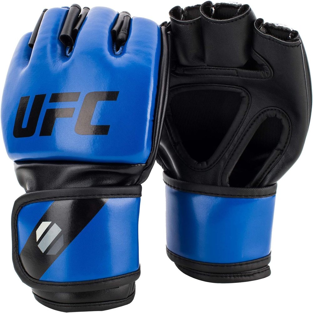 UFC MMA Gloves | Training Gloves for Sparring, Grappling, Mitts & Punching Bag | Beginner to Intermediate | Secure Fit for Men & Women | Blue, Large/X-Large