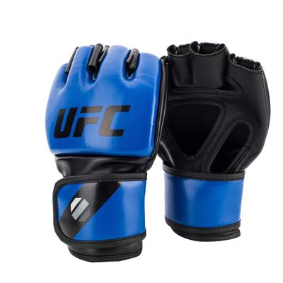UFC MMA Gloves | Training Gloves for Sparring, Grappling, Mitts & Punching Bag | Beginner to Intermediate | Secure Fit for Men & Women | Blue, Small/Medium