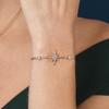 namana Rose Gold North Star Bracelet for Women with Cubic Zirconia Stones, Stone Studded Rose Gold Bracelets for Women, Star Jewelry for Women, Lucky Star Adjustable Bracelets for Women view 2