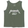 0044. It's My Birthday Funny Legends are Born in July Gift 20th 30th 40th 50th Men's Fitted Tank Top (Olive, Small)