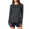 Amazon Essentials Long Sleeve Workout Top for Women, Brushed Tech Stretch Crewneck, Athletic, X-Small (Available in Plus Size), Black/Space Dye view 1