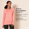 Amazon Essentials Long Sleeve Workout Top for Women, Brushed Tech Stretch Crewneck, Athletic, X-Small (Available in Plus Size), Black/Space Dye view 2