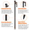 Eurmax USA 10 inch Multiuse Heavy Duty Steel Tent Stakes Tarp Pegs Camping Stakes for Outdoor Camping Canopy and tarp with 4 Ropes 10FT Length,8pcs(Black) view 3