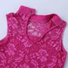 Freebily Kids Girls Basic One-Piece Unitard Gymnastics Leotard Sleeveless Lace Back Ballet Dance Bodysuit Yoga Dancewear Rose Red(Lace) 5-6 Years view 4