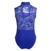 Freebily Kids Girls Basic One-Piece Unitard Gymnastics Leotard Sleeveless Lace Back Ballet Dance Bodysuit Yoga Dancewear Blue (Lace) 12-14 Years view 2