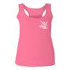 0012. Good Vibe Bones Hand Shaka Cool Vintage Hipster Graphic Women's Tank Top Racerback (Pink Small) view 1