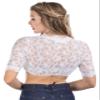 Schneberger Trachten Couture Elegant & Exclusive Dirndl Blouse lace White/Transparent - Dirndl Blouse Windrose (US:18 (EU50), White) view 4