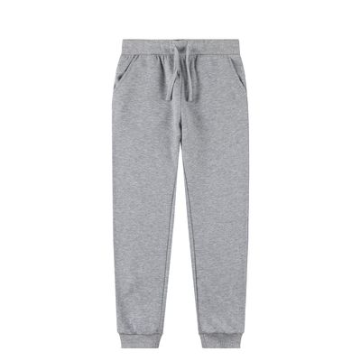 Kid Nation Kids Unisex Soft Brushed Fleece Casual Pull On Jogger Sweatpants with Pockets for Boys or Girls S Gray Heather