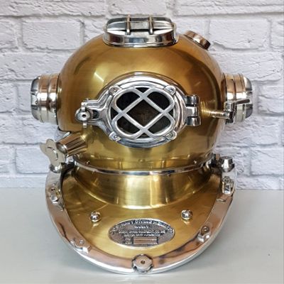 Vintage Reproduction U.S.Navy Mark V 18" Divers Helmet Maritime Scuba Equipment.