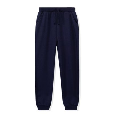 Kid Nation Kids Unisex Soft Brushed Fleece Casual Pull On Jogger Sweatpants with Pockets for Boys or Girls M Navy01