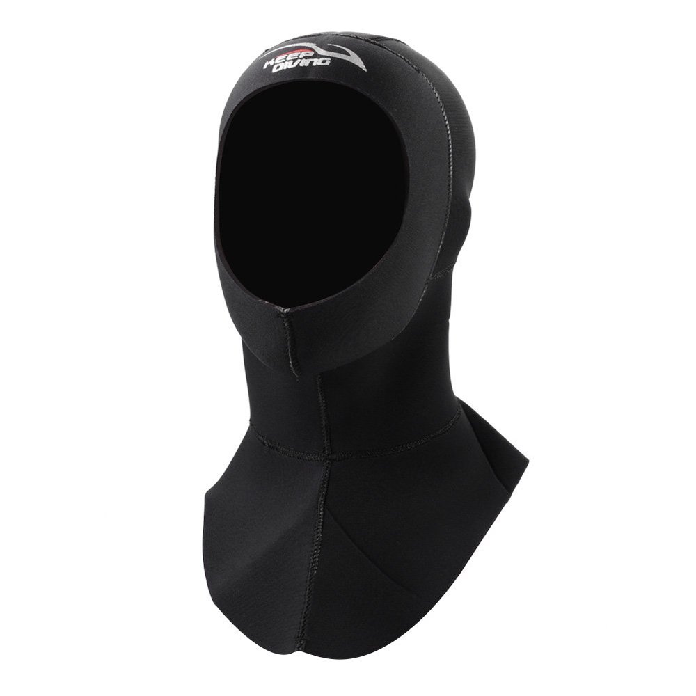 Dilwe Adults 3MM Neoprene Diving Hood Wetsuit Hat Snorkeling Hood for Diving Snorkeling Surfing (XL-Black)