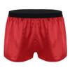 YiZYiF Men's Silky Satin Boxers Shorts Summer Loose Underwear Lingerie Shorts Red X-Large view 4