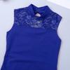 Freebily Kids Girls Basic One-Piece Unitard Gymnastics Leotard Sleeveless Lace Back Ballet Dance Bodysuit Yoga Dancewear Blue (Lace) 7-8 Years view 3