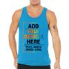 Men Custom Tank Top Add Your Text Personalized Men Tank Tops Sapphire view 1