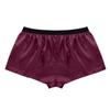 YiZYiF Men's Silky Satin Boxers Shorts Summer Loose Underwear Lingerie Shorts Wine Red Medium view 2