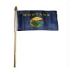 Wholesale Lot of 12 6x9 6''x9'' State of Montana Stick Flag wood Staff - Party Decorations Supplies For Parades - Prime Outside, Garden, Men Cave Decor Flag view 1