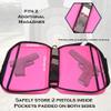 Exos Double Pistol Case - Tactical Double Soft Pistol Gun Bag - Handgun Carrying Case with Compartments - Hand Gun Storage Bag with MOLLE Webbing and Padded Interior - Designed in USA (Kitty Pink) view 3