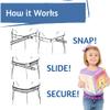 Myself Belts Unisex Easy One Handed Belt with Faux Buckle (Toddler/Little Kids/Big Kids) Black 7 Little Kids/8 Big Kids One Size view 3