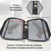Exos Double Pistol Case - Tactical Double Soft Pistol Gun Bag - Handgun Carrying Case with Compartments - Hand Gun Storage Bag with MOLLE Webbing and Padded Interior - Designed in USA (Gray) view 3