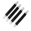 4PCS Elastic Garter Belts Duckbill Buckle Non-slip Stocking Clip Socks Fasten Suspender Shirts Stay Holder (Black I Style)