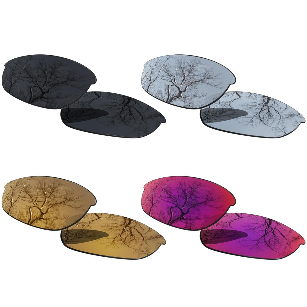 ToughAsNails Set of 4 Polarized Replacement Lenses for Oakley OO9144 Half Jacket 2.0 Pack- BSBM3