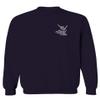 0012. Good Vibe Bones Hand Shaka Cool Vintage Hipster Graphic Men's Crewneck Sweatshirt (Navy Small) view 1
