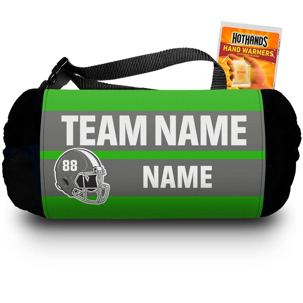 Sportwaves Custom Football Hand Warmer for quarterbacks, Players and boosters (Green)