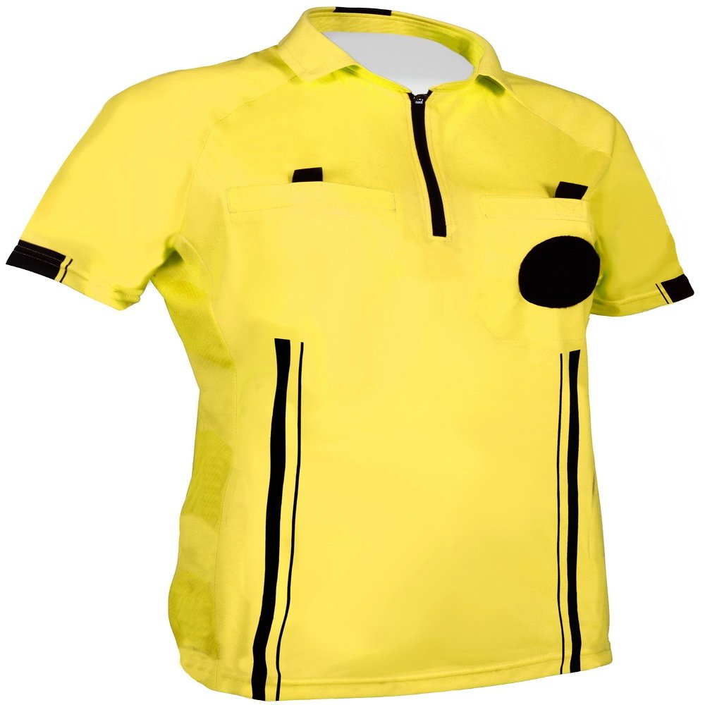 New! Women's 2018 Soccer Referee Jersey (Yellow, XL (Chest: 40-42"))