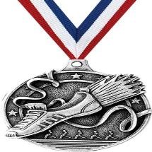 Crown Awards Running Medal - Silver Running Race Medals with Neck Ribbon 100 Pack Prime