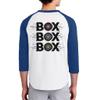 Custom 3/4 Sleeve T-Shirt Personalized Raglan Baseball T-Shirt Custom Unisex Raglan Shirt White-Royal view 3