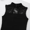 Freebily Kids Girls Basic One-Piece Unitard Gymnastics Leotard Sleeveless Lace Back Ballet Dance Bodysuit Yoga Dancewear Black(Lace) 12-14 Years view 3
