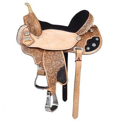 HILASON Flex Tree Western Horse Saddle American Leather Trail Barrel | for Horses