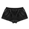 YiZYiF Men's Silky Satin Boxers Shorts Summer Loose Underwear Lingerie Shorts Black X-Large view 2