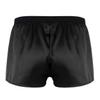 YiZYiF Men's Silky Satin Boxers Shorts Summer Loose Underwear Lingerie Shorts Black X-Large view 4