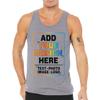 Men Custom Tank Top Add Your Text Personalized Men Tank Tops Sport Grey view 1