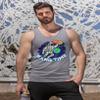 Men Custom Tank Top Add Your Text Personalized Men Tank Tops Sport Grey view 2