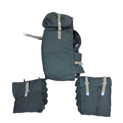 German WWII Engineer Assault Pack - Backpack with Pioneer Pouches - Gray - Reproduction