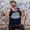 Men Custom Tank Top Add Your Text Personalized Men Tank Tops Navy view 2