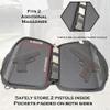 Exos Double Pistol Case - Tactical Double Soft Pistol Gun Bag - Handgun Carrying Case with Compartments - Hand Gun Storage Bag with MOLLE Webbing and Padded Interior - Designed in USA (Black) view 3