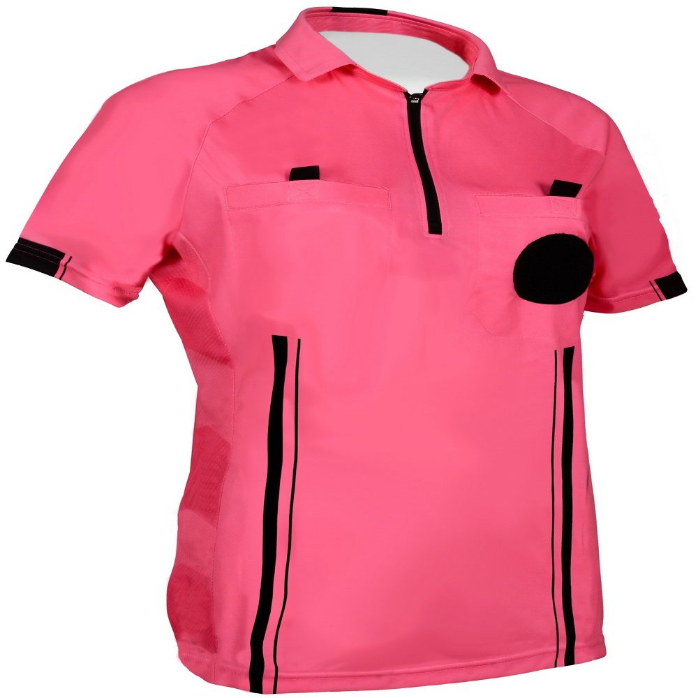 New! Women's 2018 Soccer Referee Jersey (Pink, XS (Chest: 32-34"))